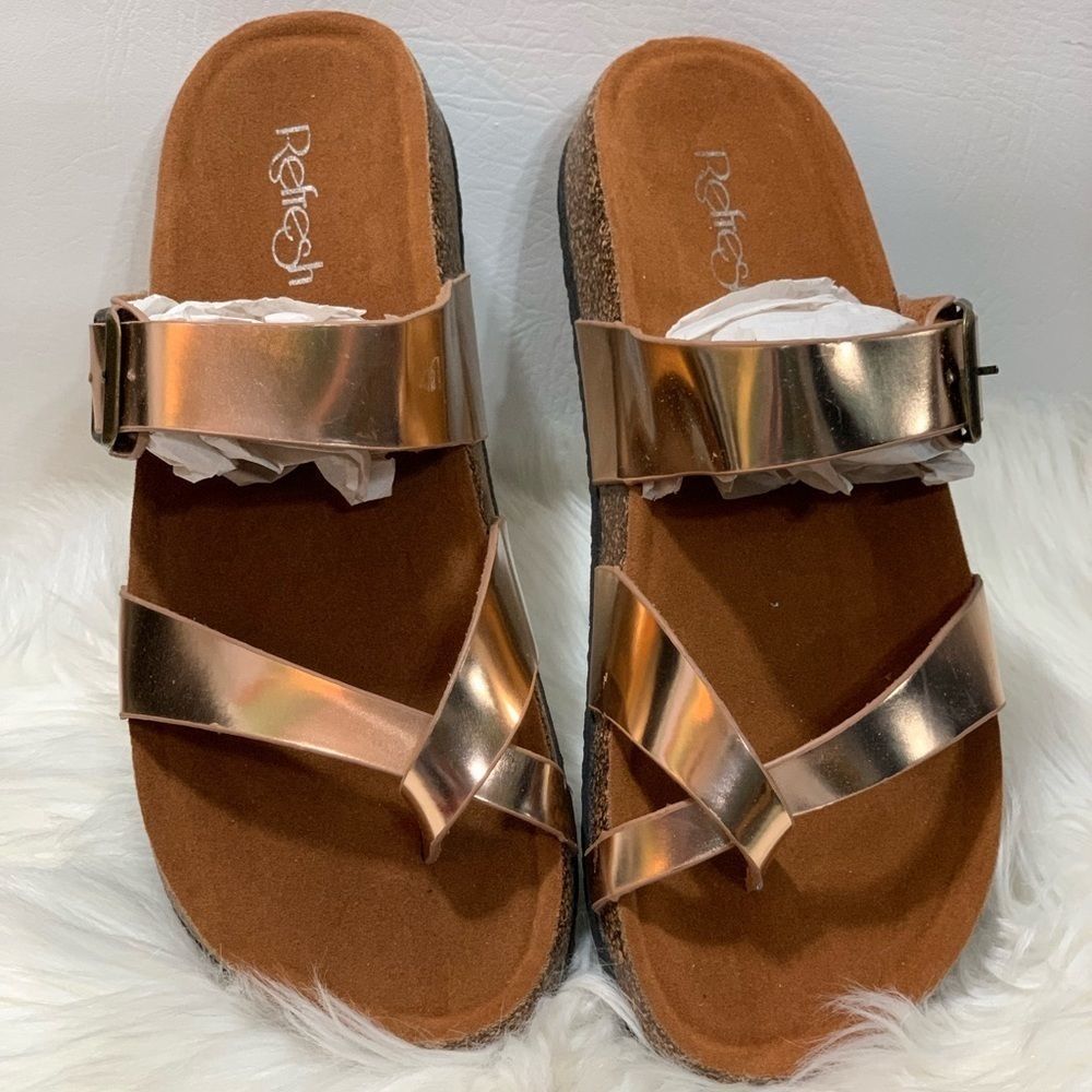 Refresh “ Leo” Sandal in Rose Gold Size 10 Women